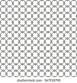 Seamless vector black and white ornament. Modern geometric pattern with repeating elements