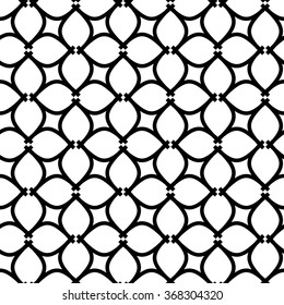 Seamless vector black and white ornament. Modern geometric pattern with repeating elements