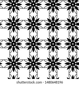 Seamless vector black and white pattern. 10 eps design. Abstract background with repeat structure for fabric, textile, design, cover, wrapping.