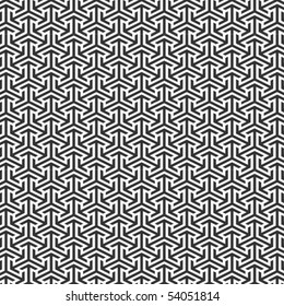 A seamless vector, black and white pattern.