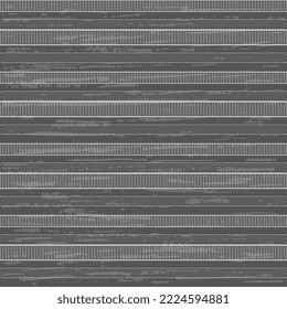 Seamless vector black and white striped pattern, textured. Dashed lines, running stitch, simple beautiful design. Vector illustration