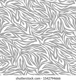 Seamless vector black and white zebra pattern. Stylish wild zebra print. Animal print background for fabric, textile, design, cover, advertising banner etc. 10 eps design.