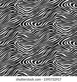 Seamless Vector. Black and white zebra skin background. Repeatable ready template for textile, web design and backgrounds.