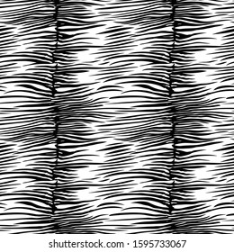 Seamless Vector. Black and white zebra skin background. Repeatable ready template for textile, web design and backgrounds.