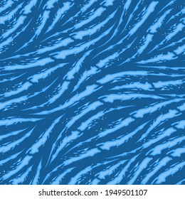 Seamless vector blue abstract pattern.Smooth lines with torn edges.