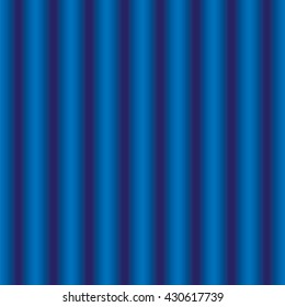 Seamless vector blue curtain background.