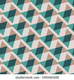 Seamless vector blue multicolor mosaic triangles pattern. Stylish repeat abstract background for fabric, textile, web, cover, wrapping etc.