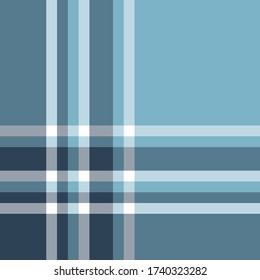Seamless vector blue multicolor tartan pattern. Plaid background. Classic fashion wool pattern. For fabric, textile, wrapping, cover etc.