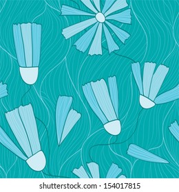 Seamless vector blue pattern