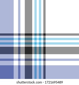 Patrón de tartán blanco azul vectorial sin manchas. Colocar fondo. Para el diseño, tela, textil, envoltura, cubierta, etc.