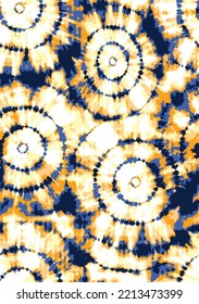 Seamless vector Blue and yellow Tie Dye, Spiral Tie Dye Swirl. Vector Tie Dye Paint. Seamless Red Pattern. Fabric Peace Tiedye. Rainbow Tie Dye. Vector 1960 Pattern. Ombre gradient uneven hippie faux 