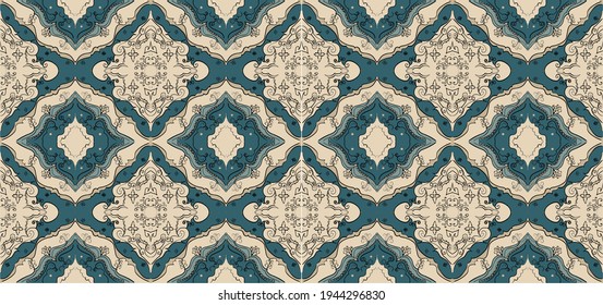 Seamless vector border design.Geometric ethnic oriental ikat pattern traditional Design.Geometric ethnic oriental pattern traditional Design for background,carpet,clothing,fabric,embroidery style