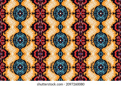 Nahtlose Vektorgrenze im ethnischen Stil. Geometrisches Ornament. Dekorationsstreifen für Textilien.