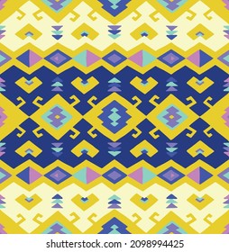 Nahtlose Vektorgrenze im ethnischen Stil. Geometrisches Ornament. Dekorationsstreifen für Textilien.