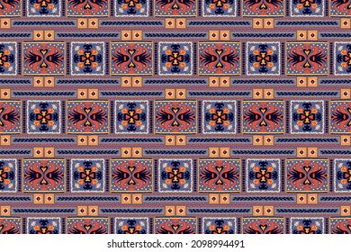 Seamless vector border in ethnic style. Geometric ornament. Decorative strip for textiles.