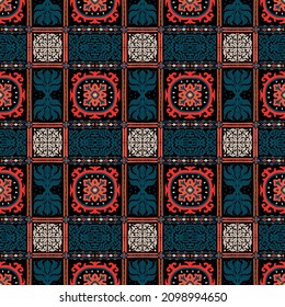 Seamless vector border in ethnic style. Geometric ornament. Decorative strip for textiles.