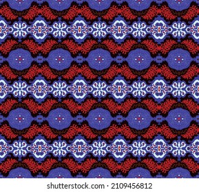 Seamless vector border in ethnic style. Geometric ornament. Decorative strip for textiles.