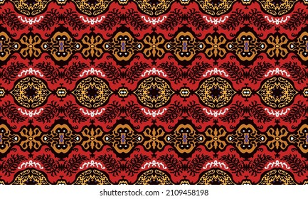 Nahtlose Vektorgrenze im ethnischen Stil. Geometrisches Ornament. Dekorationsstreifen für Textilien.