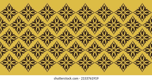 Seamless vector border pattern. Decorative tape for textiles. Simple ethnic ornament.