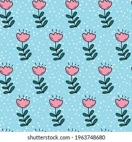Seamless vector botanical design for fabric, fabric design, covers, production, wallpaper, printing, gift wrapping and scrapbooking.Floral design