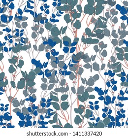 Seamless Vector Botanical Leaf Pattern