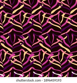 Seamless vector botanical pattern colourful abstract design of blades of grass in pink tones. The design is perfect for wrapping paper, backgrounds, textiles, wallpaper, home decor