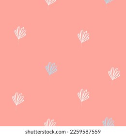 Seamless vector botanical print with abstract white flowers,spring pattern for wallpaper,home decor,cover design,summer hand drawn illustration for textile,apparel,birthday and wedding decoration