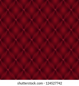 Seamless Vector Boudoir Style Red Leather Background - EPS10