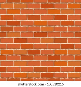 Seamless vector brick wall - background pattern for continuous replicate.