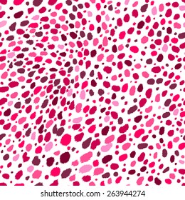 Seamless vector bright colors leopard pattern. Animal print. Can be used for fabrics, wallpapers, scrap-booking, ornamental template for design and decoration, etc