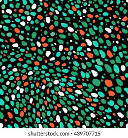 Seamless vector bright colors leopard pattern. Can be used for fabrics, wallpapers, scrap-booking, ornamental template for design and decoration, etc