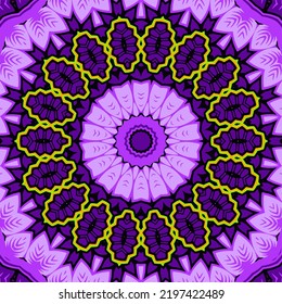 Seamless, vector, bright, ornate pattern with mandalas. Template for textiles, shawl, carpet, tile