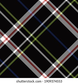 Seamless vector brown black tartan pattern. Plaid background. Classic fashion ornate pattern. Design for fabric, cover, textile, wrapping etc.
