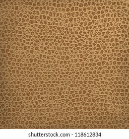 Seamless vector brown leather texture background. Seamless leather pattern