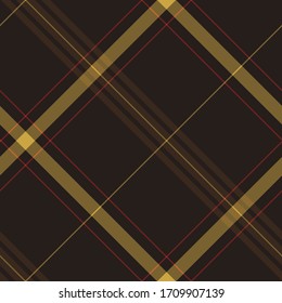 Seamless vector brown tartan pattern. Plaid background. Classic fashion ornate pattern. 
