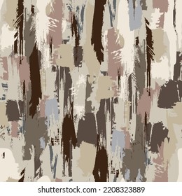seamless vector brown texture pattern on cream background