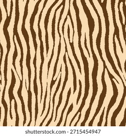 Patrón de piel de cebra marrón Vector sin costuras. Elegante estampado de cebra salvaje. Fondo de la impresión animal para la tela, materia textil, diseño, Anuncio publicitario