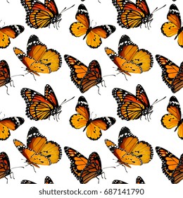 Seamless Vector Butterflies Pattern