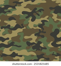 
fundo de camuflagem vetor sem costura, uniforme do exército, padrão clássico