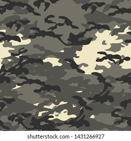 Seamless vector camouflage pattern. Military/ uniform/ army background. For fabric, textile, design, advertising banner.
