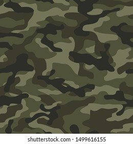 Seamless vector camouflage pattern for printing clothes, fabrics. military texture.