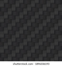 Seamless vector carbon fiber texture. Abstract black background