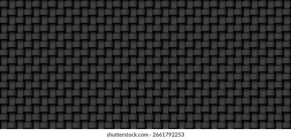 Textura inconsútil de la fibra de carbono del Vector. Patrón diagonal geométrico gris oscuro. Fondo de alta tecnología para el diseño moderno.