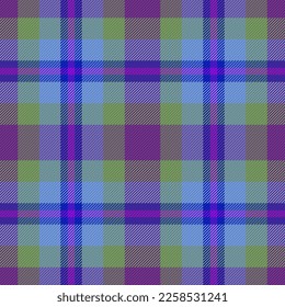 Seamless vector check. Texture textile tartan. Fabric plaid background pattern in pink and green colors.