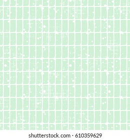 Seamless vector checkered pattern. Creative geometric pastel background with rectangles. Grunge texture with attrition, cracks and ambrosia. Old style vintage design. Graphic illustration.