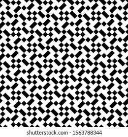 Seamless vector. Checks, blocks motif. Rhombuses, rectangles ornament. Diamonds, strokes wallpaper. Squares, slabs pattern. Geometric background. Web design, art illustration, abstract backdrop.