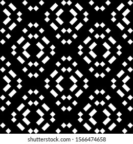 Seamless vector. Checks, blocks motif. Diamonds, strokes wallpaper. Squares, dashes pattern. Rhombuses, rectangles ornament. Geometric background. Web design, art illustration, abstract backdrop.