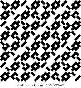 Seamless vector. Checks, figures motif. Squares, blocks pattern. Geometric background. Rhombuses, rectangles, shapes ornament. Diamonds, forms wallpaper. Web design illustration, abstract backdrop.