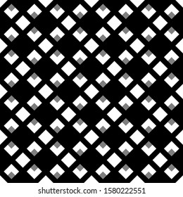 Seamless vector. Checks, figures motif. Rhombuses, shapes ornament. Diamonds, forms wallpaper. Squares, polygons pattern. Geometric background. Web design illustration, abstract backdrop.