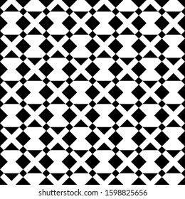 Seamless vector. Checks, triangles motif. Rhombuses, triangular shapes ornament. Diamonds, forms wallpaper. Squares, polygons pattern. Geometric background. Web design illustration, abstract backdrop.